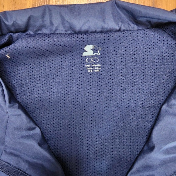 Men's Large Vintage Starter Jacket Windbreaker Midnight Navy - Picture 3 of 10